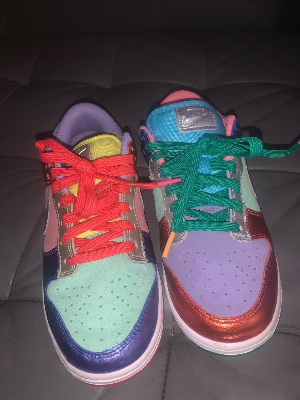 Nike Kids Multicolor Low-Top Sneakers - Mint, Lavender, Coral, Teal